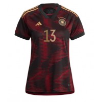 Germany Thomas Muller #13 Replica Away Shirt Ladies World Cup 2022 Short Sleeve